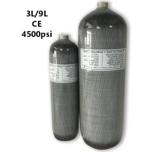 Acecare Pcp Air Rifle Cylinder 3L/9L Ce 4500Psi Carbon Fiber Scuba Diving Tank With Compressed Air Paintball Airforce Condor