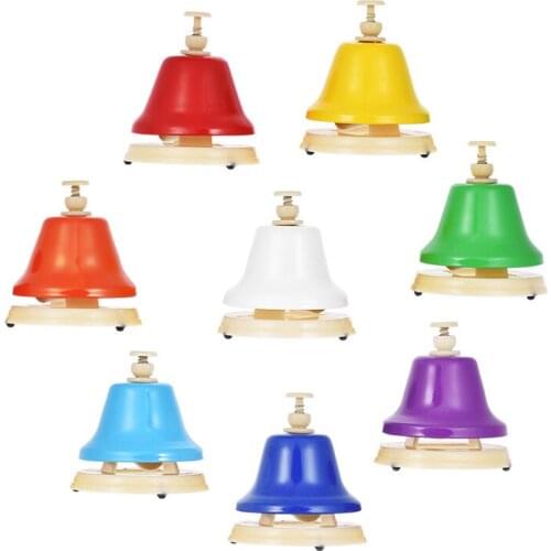 Colorful 8 Note Hand Bell Set Musical Educational Instrument Toy for Children Kids Student