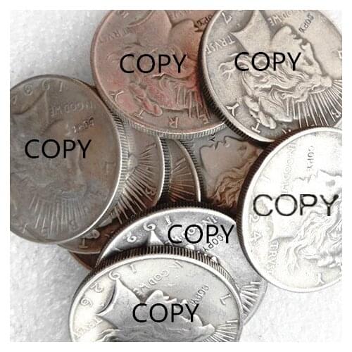 Date -p Peace Dollar Silver Plated Copy Coin(10pieces)