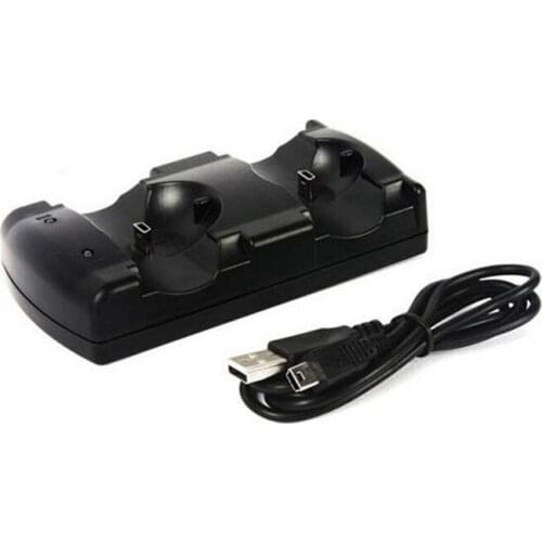 Dual Charging Holder Dock Charger Stand +USB Power Cable Cord for Playstation Dualshock 3 PS3 Gamepad Controller Move Navigation