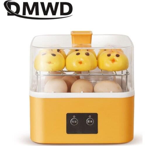 Electric Egg Cooker Stainless steel Steamer pan 7 Eggs Capacity Rapid Heating Boiler Steamer Pan Portable Kitchen Cooking Tool