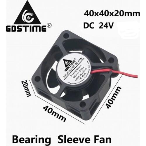 Gdstime 10 Pieces DC 24V 40mm x 20mm Plastic Brushless Inverter Power Cooling Fan 4cm 40x40x20mm 4020