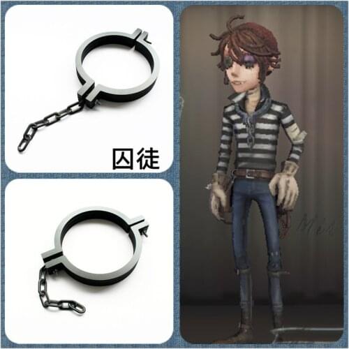 Hot Game Identity V Survivor Prisoner Initial Fashion Shackles Cosplay Props for Halloween Carnival Christmas Party