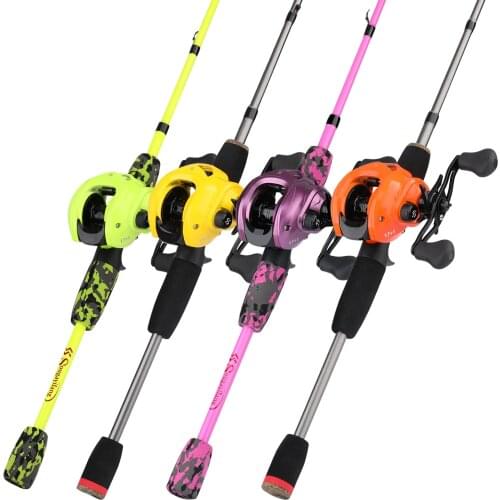 Sougayilang Fishing Rod and Reel Combo Set 17+1BB High Speed 7.1:1 and 5 Section Ultralight Carbon Fiber Casting Rod Fishing Kit