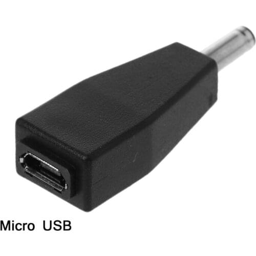 Micro USB Female To DC 3.5x1.35mm Male Plug Jack Converter Adapter Charge For USB HUB LED Light Fan