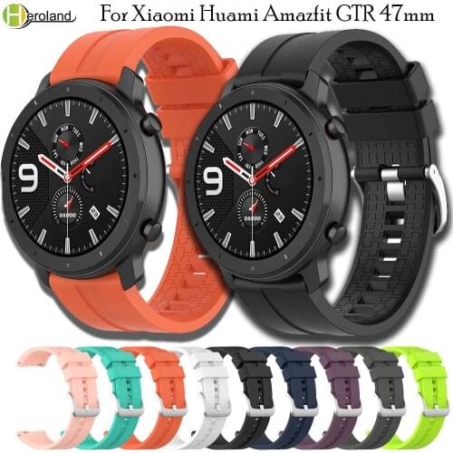 Hero iand 22MM Wrist Strap Band For Xiaomi Huami Amazfit GTR 47mm/Stratos 2 2S smartwatch band wriststrap bracelet soft silicone