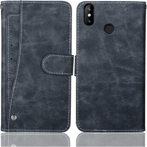 Luxury Wallet BQ 6022G Aura Case 5.99" Vintage Flip Leather Phone Protective Cover For BQ 6022G Aura Case With Front Card Slots