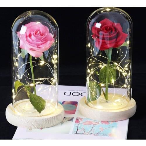 Medium Beauty and the Beast rose, Rose in glass dome, forever rose, red rose,special romantic gift Valentines Day Gift