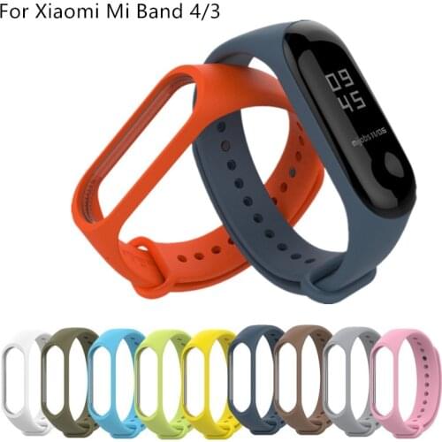 For Xiaomi Mi Band 5 4 3 Silicone 20mm Replacement Wristband Bracelet Watchband For Xiomi Mi Band 5 Miband 4 3 Band4 Wrist Strap