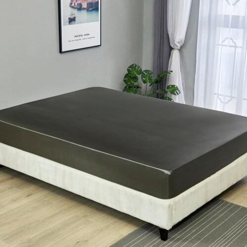 Modern Imitation Silk Bed Sheet Soft Skin-friendly Fitted Sheet Mattress Cover High Quality With Elastic Band Queen Bedsheet