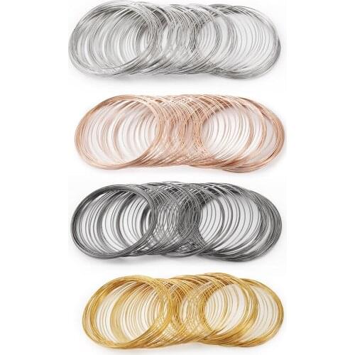 4Color Steel Memory Wire Nickel Free 0.6mm Memory Beading Steel Wire for Jewelry Making Bangle Bracelet DIY Accessories 400Loops