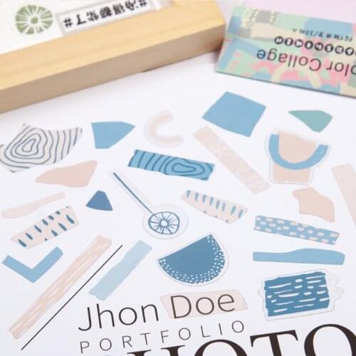 30 pcs/pack Vintage Ins color series PET sticker package DIY diary Bullet Journal decoration sticker album scrapbooking