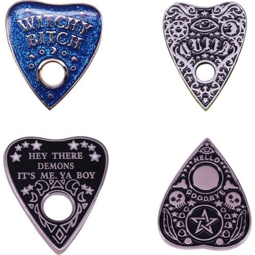 Mysterious Charm Ouija Pin Brooch Witchy Pagan Gothic Halloween Party Decor