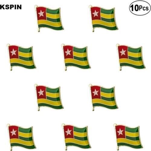 Togo Flag Lapel Pin Flag badge Brooch Pins Badges 10Pcs a Lot