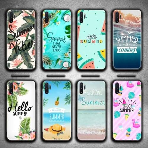 Hello Summer Beach Sea fruit Phone Case For Samsung Galaxy Note20 ultra 7 8 9 10 Plus lite J7 J8 Plus 2018 Prime