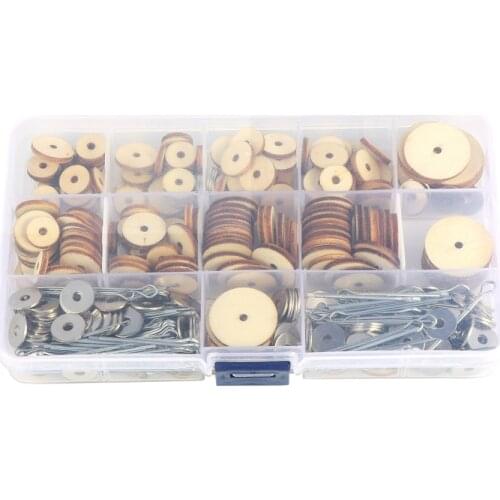 1 Box of Total 90 Sets Wood Joints Connectors DIY Bear Doll Joint Bolt Rotatable Wooden Joints