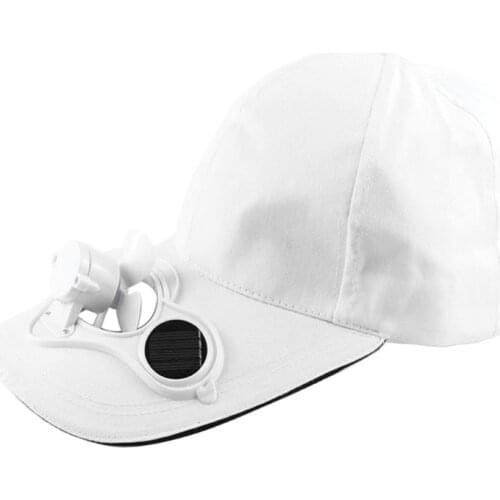 1PC Solar Panel Powered Fan Air Cooling Baseball Cap Summer Sport Outdoor Cap Travel Mini Fan