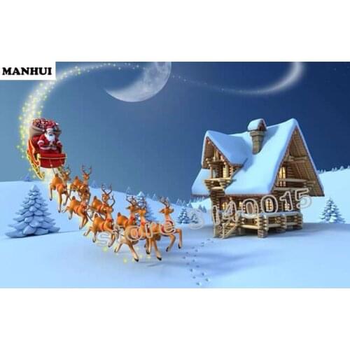 3d diy diamond painting cross stitch rhinestones crystal diamond embroidery mosaic Santa Claus wall craft painting ABC284