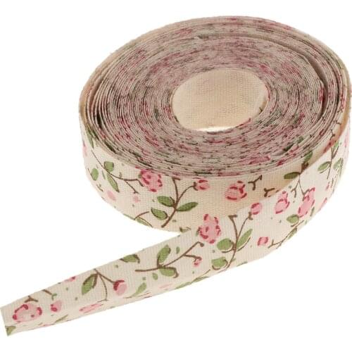 5 Yards Flower Cotton Ribbon Home Shop Party Decor DIY Sewing Trim Craft 15mm