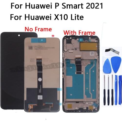 6.67" 2021 Display For Huawei P Smart 2021 LCD Display Touch Screen Digitizer Assembly For HUAWEI X10 Lite LCD Phone Repair kit