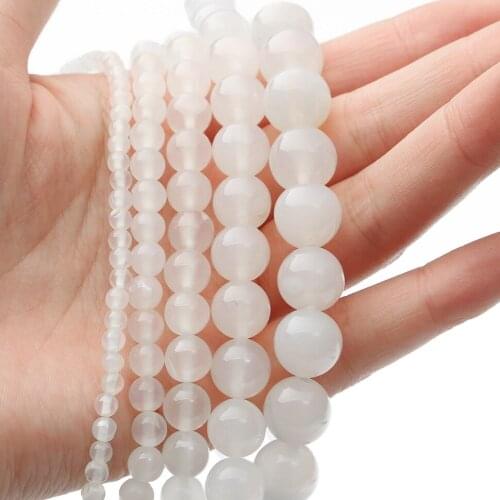 White Agate DIY Bracelet Bracelet Necklace String Beads Materials Accessories