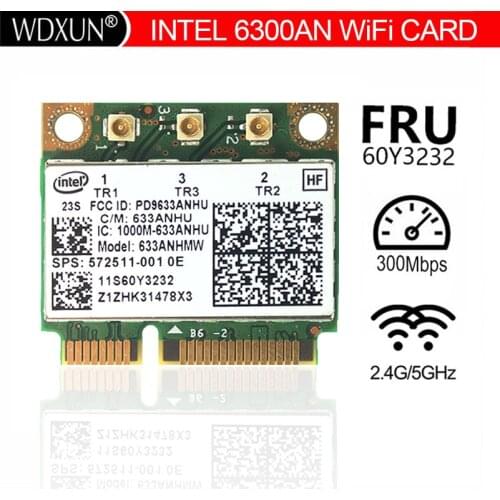 Wireless Wifi For Laptop Ibm 60y3233 Intel 6300agn Mini Pci-e Pcie Modem Hotspot Card Ultimate-n 802.11a/g/n 2.4g And 5.0 Ghz