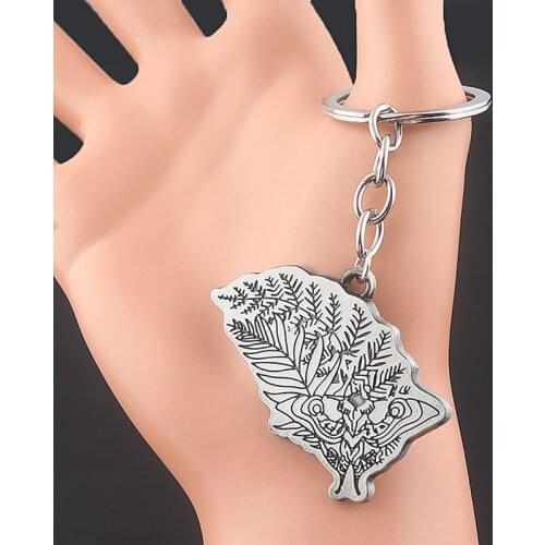 The Last of Us Ellie Tattoos Butterfly Keychain Pendants Key Ring Game Accessories New