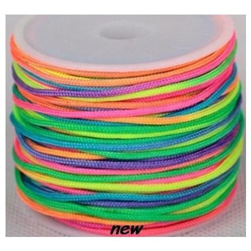 Black white multicolor bracelet 1 5mm nylon 160M/15yards/lot Chinese knot tread shamballa cord String Rope hty4 necklace