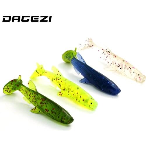 DAGEZI 8pcs/lot Simulation soft lure 7.5cm/5g soft fishing lure soft bait Sea fishing lure 4 colors Fishing Tackle