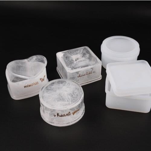 Heart Shape Resin Silicone Mold Storage Box Mold For Jewelry Making Cut Mold DIY Crystal Epoxy UV Gift Box Jewelry Tools Moulds