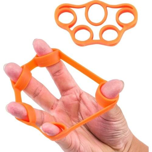 Hot New Silicone Finger Strengthener Hand Resistance Band Hand Grip Exerciser Strength Trainer Gripper sy998