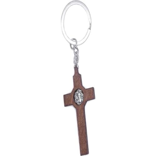 Christian Jesus Cross Keychain Religious Key Ring Jewelry Pendant Car Souvenirs