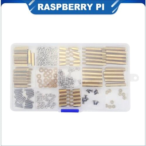 ITINIT R300 210 PCS lot Screws Kits Copper Nylon Column Screw Nuts Suitable for all kinds of Raspberry Pi 3B/3B+/4B Project