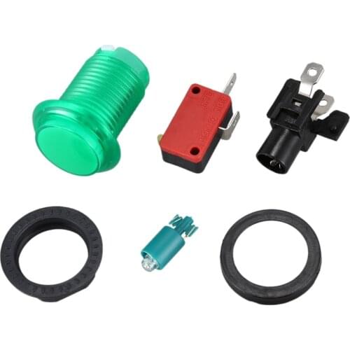 Round Lit Illuminated Arcade Video Game Push Button Switch LED Light 5V/12V