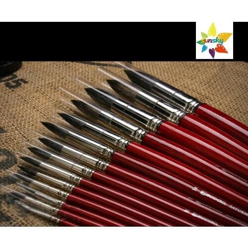 Original Spain ESCODA SATURNO 3825 Long rod,oil painting acrylic gouache brush,round head weasel hair,natural elasticity