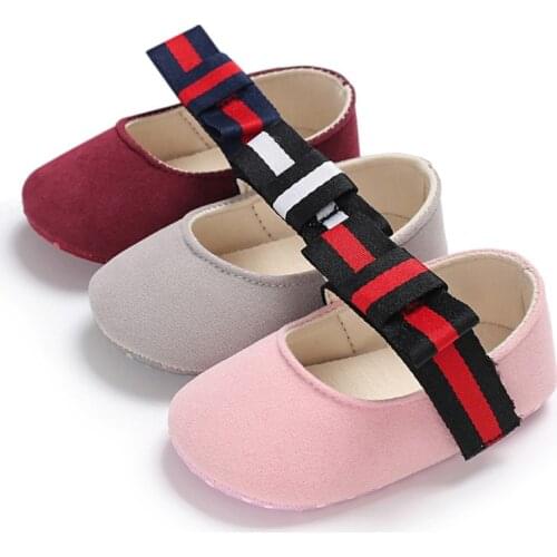 Stripe Baby Girl Shoes Newborn Bow Baby Shoes Cotton First Walkers Princess Fashion Baby Girl Shoes Fall Prewalker