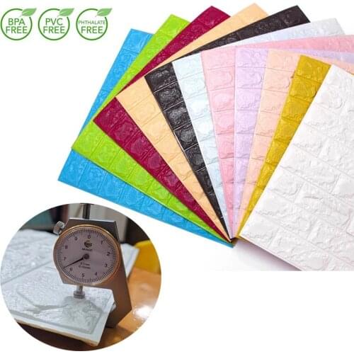 Self-Adhesive 3D Brick Sticker DIY Waterproof Foam XPE Wallpaper For Kids Room Kitchen Roof Ceiling DIY Background Wall Decals