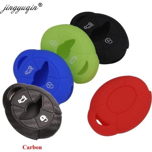 Jingyuqin 30pcs/lot Silicone Key Skin Case Fob Cover Set for BMW Mini Cooper S R50 R53 Two 2 Buttons Remote Protect Car styling