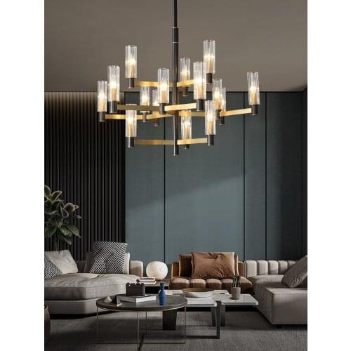 Modern Copper Chandelier Lighting For Living Room Decor Branch Hanging Light Fixture Luster Luminaire Lampara