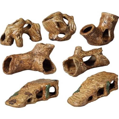 Pet Products Aquatic Supplies Decorations Ceramics Shrimp Nest Tank Dodging House Tortoise Sunning Platform Landscape Ornaments