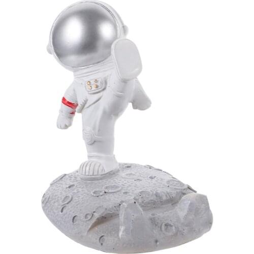 1pc Adorable Cartoon Astronaut Resin Craft Table Ornament Living Room Decoration Office Home Desktop Ornament