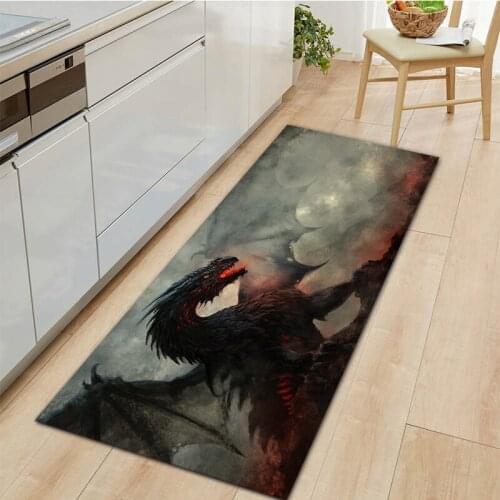 Ancient Dragon Absorbable Kitchen Mat Soft Entrance Doormat Bedroom Living Room Floor Home Decor Carpet Bathroom Anti-Slip Rug