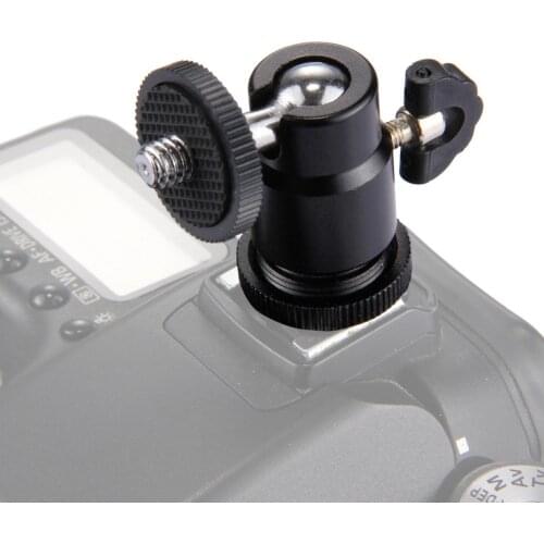 360 Rotation Camera Mini Cradle Tripod Ball Head LED Light Flash Bracket Holder Mount 1/4 Inch Adapter With Lock for Gopro DJI