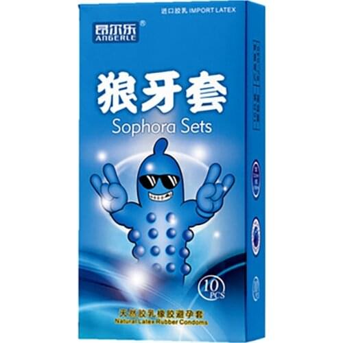 10Pcs Men Big 3D Particles Condoms Women G-spot Vaginal Stimulation Condoms Ultra Thin Penis Sleeve Adult Sex Products