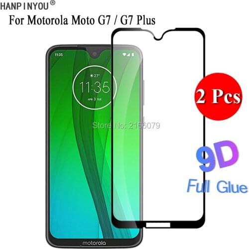 2 Pcs/Lot For Motorola Moto G7 / G7 Plus G7Plus 6.2" 5D 6D 9D Full Cover Glue Screen Protector Tempered Glass Protective Film