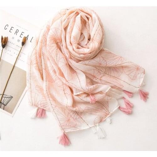 2021 Newest Women Butterfly Printed Scarf Sequins Scarf Cotton Tassel Scarf Shawls Wraps Hijabs