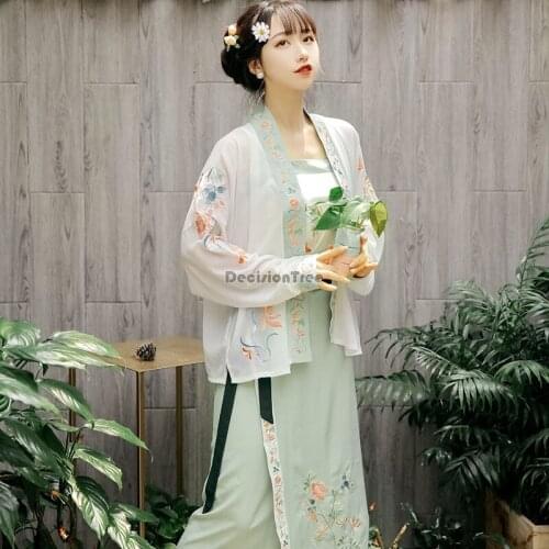 2021 chinese traditional women hanfu gowns retro song suit chinese cosplay ancient oriental performance costume oriental hanfu