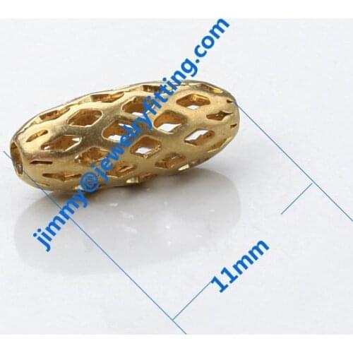 3000pcs 5*11mm jewelry findings copper beads metal filigree findings spacer beads