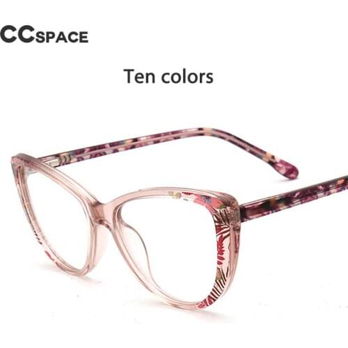 46705 Luxury Plate Cat Eye Glasses Frame Retro Men Women Optical Fashion Computer Eyeglasses