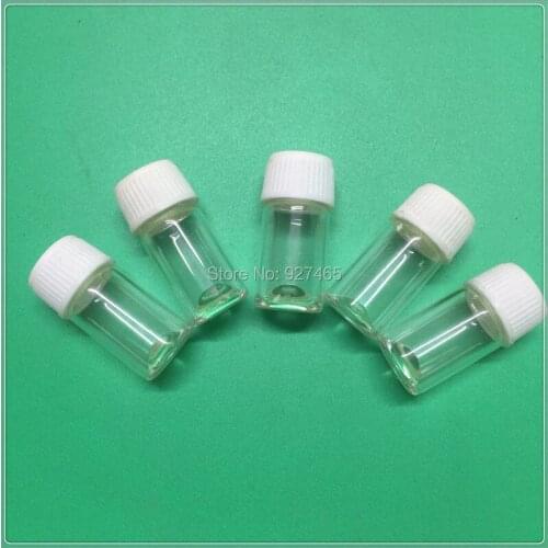 5 pcs Sample bottle,Mini Glass Vials,2ml